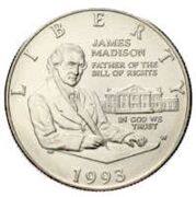 USA Bill of Rights Half Dollar James Madison 1993