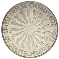 Silber Gedenkmünze Olympiade 1972 Deutschland