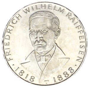 5 DM Friedrich Wilhelm Raiffeisen Silber