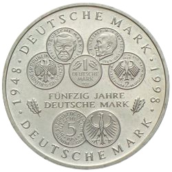 10 Mark 50 Jahre deutsche Mark 1998. Münzhandel Wolfgang Graf