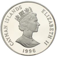 Cayman Islands Silber Dollar 1996