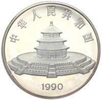 China Panda 50 Yuan 5 Unzen Silber 1990 OZ