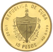 Cuba 10 Pesos 1/10 Unze  Gold 