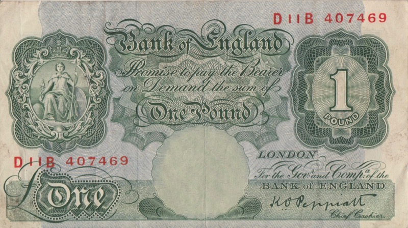 Banknote One Pound 1928