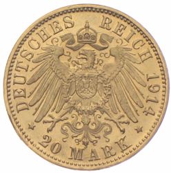 10 Mark Sachsen Albert Gold 1914