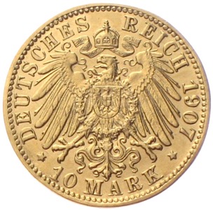 Bremen 10 Mark Gold 1907