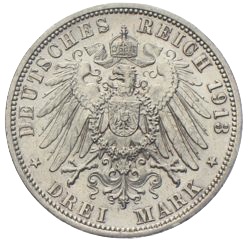 3 Mark Kaiserreich Preussen 1913