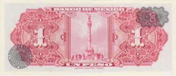 Mexico 1 Peso Banknote 1970