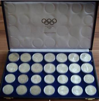 Olympiade Montreal Kanada Silbermünzen