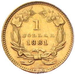 USA 1 Dollar Gold Liberty Indian Princess Head
