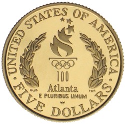 USA 5 Dollars Gold Olympics