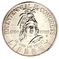 USA Congress Bicentennial Silber Dollar