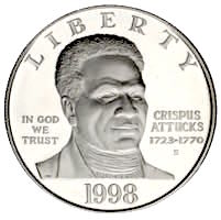 USA Silberdollar Crispus Attucks 