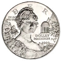 USA Dolley Madison Silber Dollar 1999