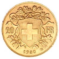 20 Franken Goldmünze Vreneli Schweiz